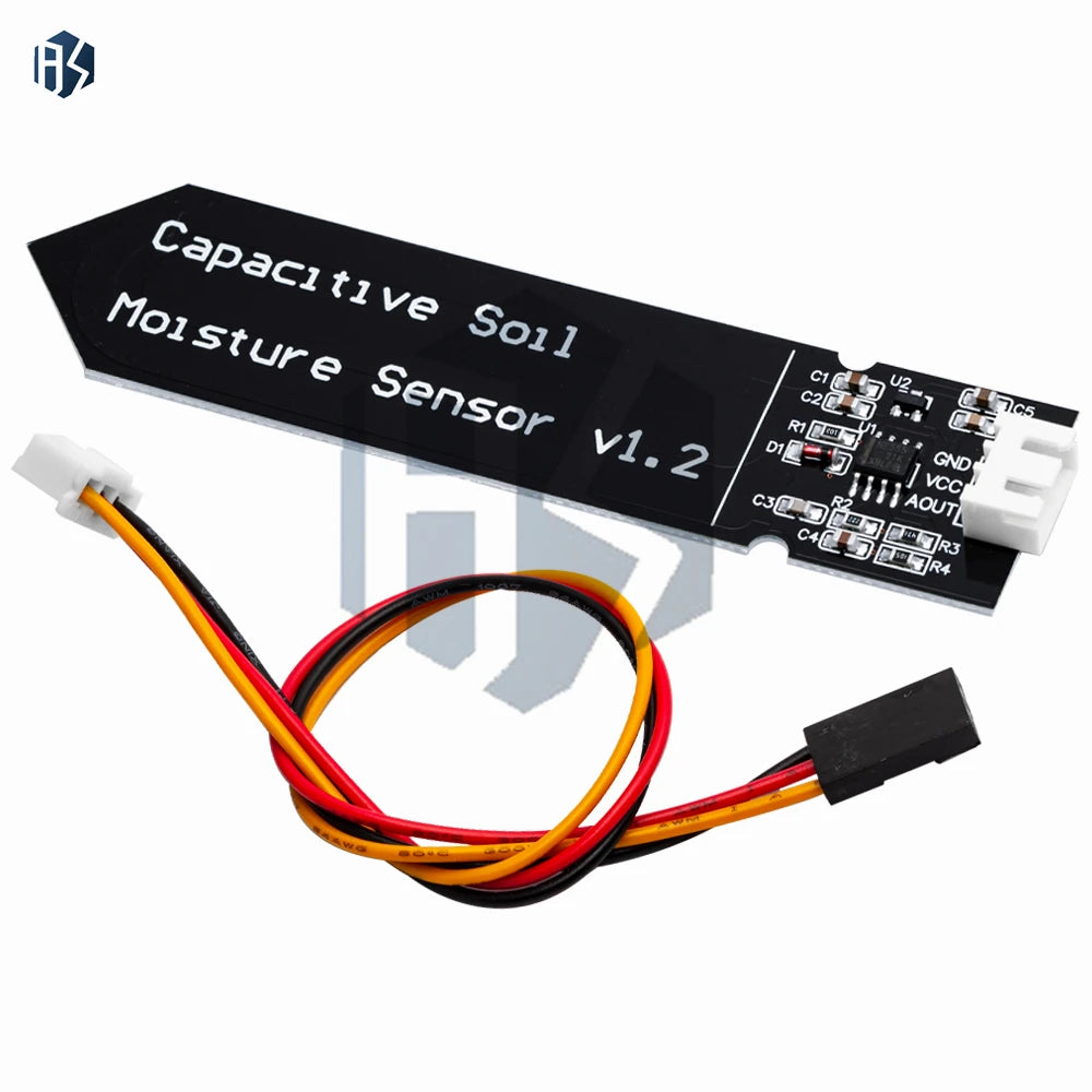 Capacitive Soil Moisture Sensor Module Not Easy to Corrode Wide Voltage Wire 3.3~5.5V Corrosion Resistant W/ Gravity for Arduino