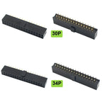 10pcs 2.54mm Pitch Female Header Strip 6/10/14/16/20/26/34/40/50 Pin Dual Straight DIP Polarizing Key Connector 6P 10P 40P 50P