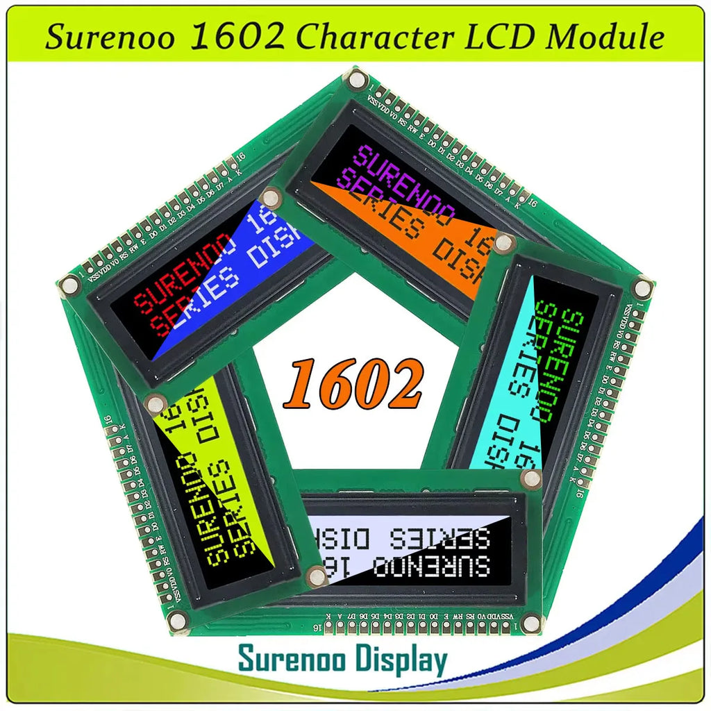 Surenoo LCD2USB USB 162 16X2 1602 Character LCD Module Display Screen Panel sutible LCD Smartie & AIDA64 for DIY PC