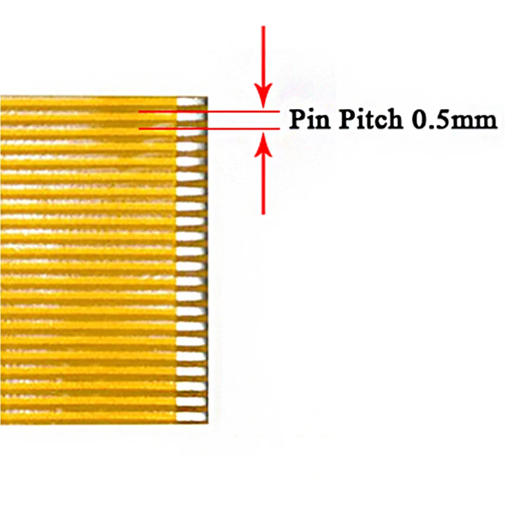 FPC Ribbon Flexible Flat Cable Coaxial Cable 24 Pin Pitch 0.5MM Wire Length 6/10/20/25CM For MateCam X7/X9