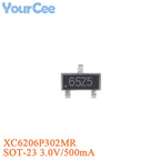 50pcs XC6206P332MR XC6206 XC6206P362MR XC6206P302MR XC6206P282MR XC6206P252MR XC6206P182MR SOT-23 Low Dropout Linear Regulator