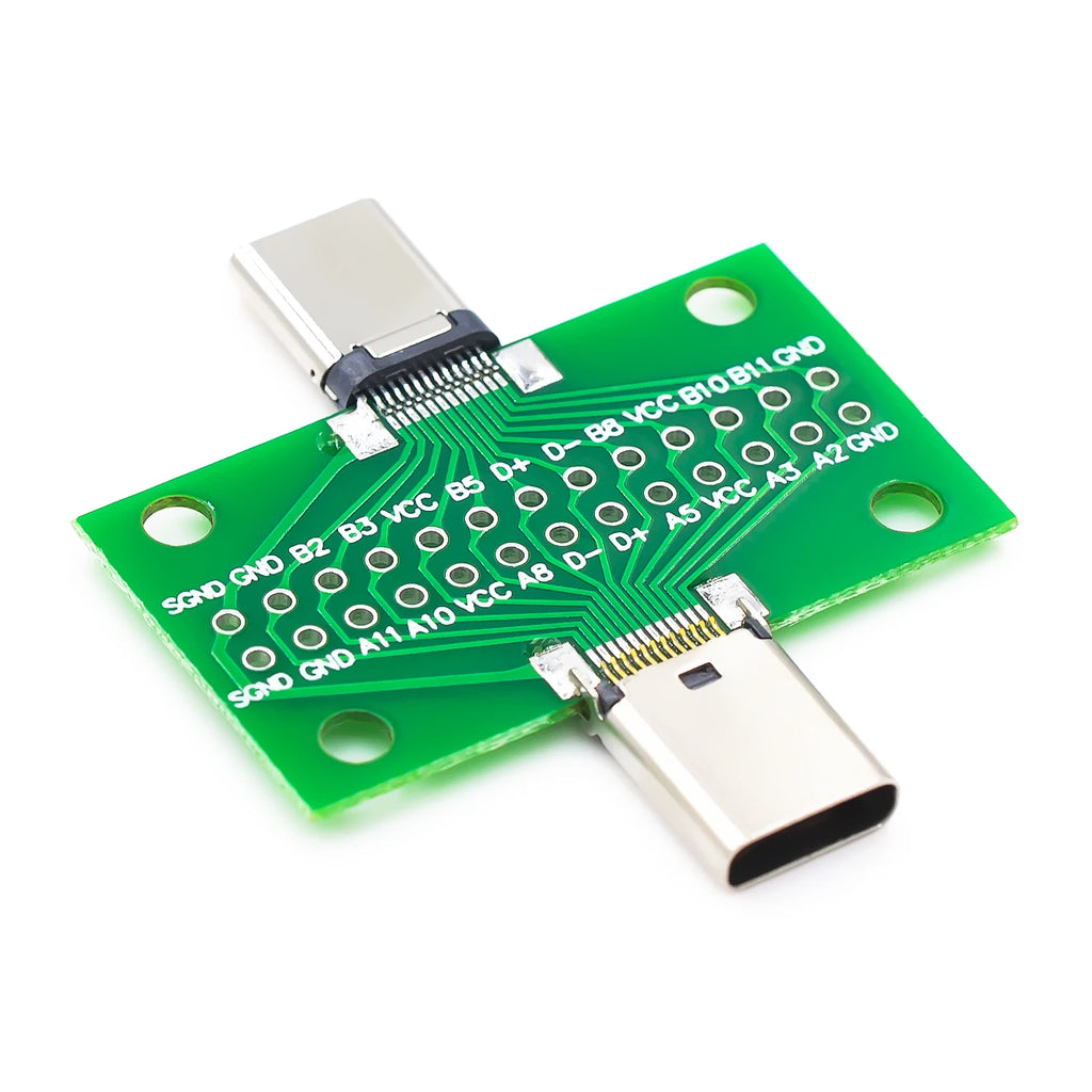USB 3.1 Connector Type-C Adapter Plate PCB Board Female Male Head Convertor 2*13P to 2.54MM Transfer Test Board USB3.1 Module