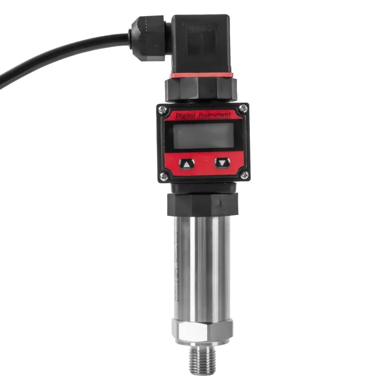 0-10bar to 4-20mA LCD Pressure Transmitter for Water Oil Gas 1bar 25bar 50bar 200bar Digital Display Pressure Sensor Gauge 0-10V