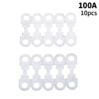 New 10Pcs 30A-150A 32VDC Small Fuse Sheet Automotive Car Flat Zinc Sheet For Car Fuse Round Hole Insert Fuse Auto Parts