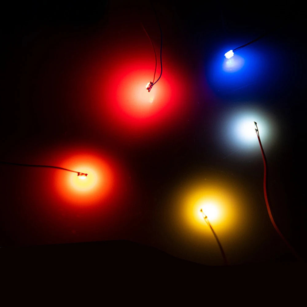 10Pcs/bag 0805 FLASHING SMD Lamp Wired Micro Litz Led Pre-Soldered Chip Wired 30cm 3V Railway DIY Model Toy Light Wires