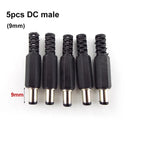 5pcs 10pcs DC female male Power Plug 5.5mm x 2.1mm Male  Female Jack Socket Adapter Connectors Set For DIY Projects Connector