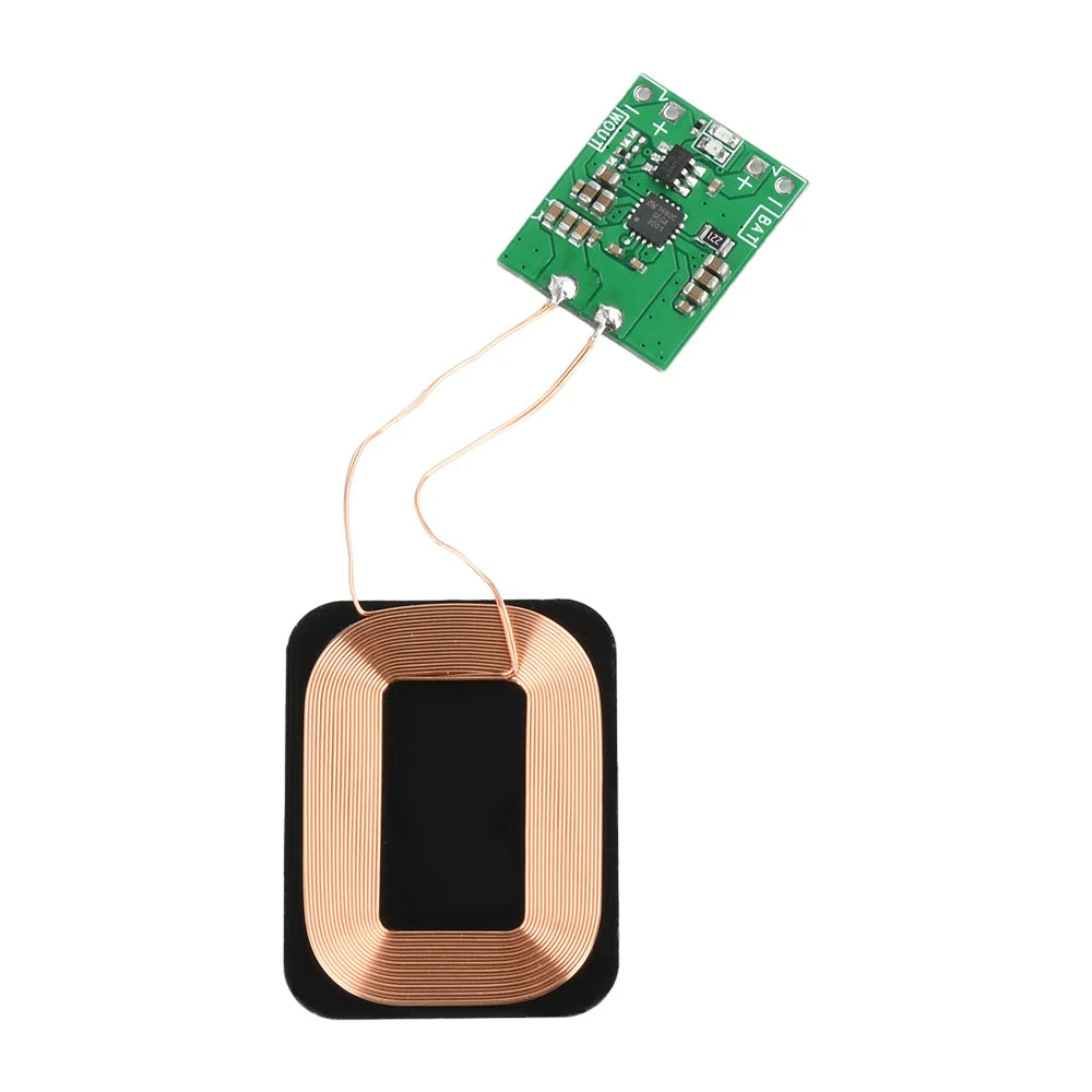 5W Wireless Charging Receiver Module Small Coil PCBA Lithium Battery Built-In 3.7V Modification Plan for Electronic Products