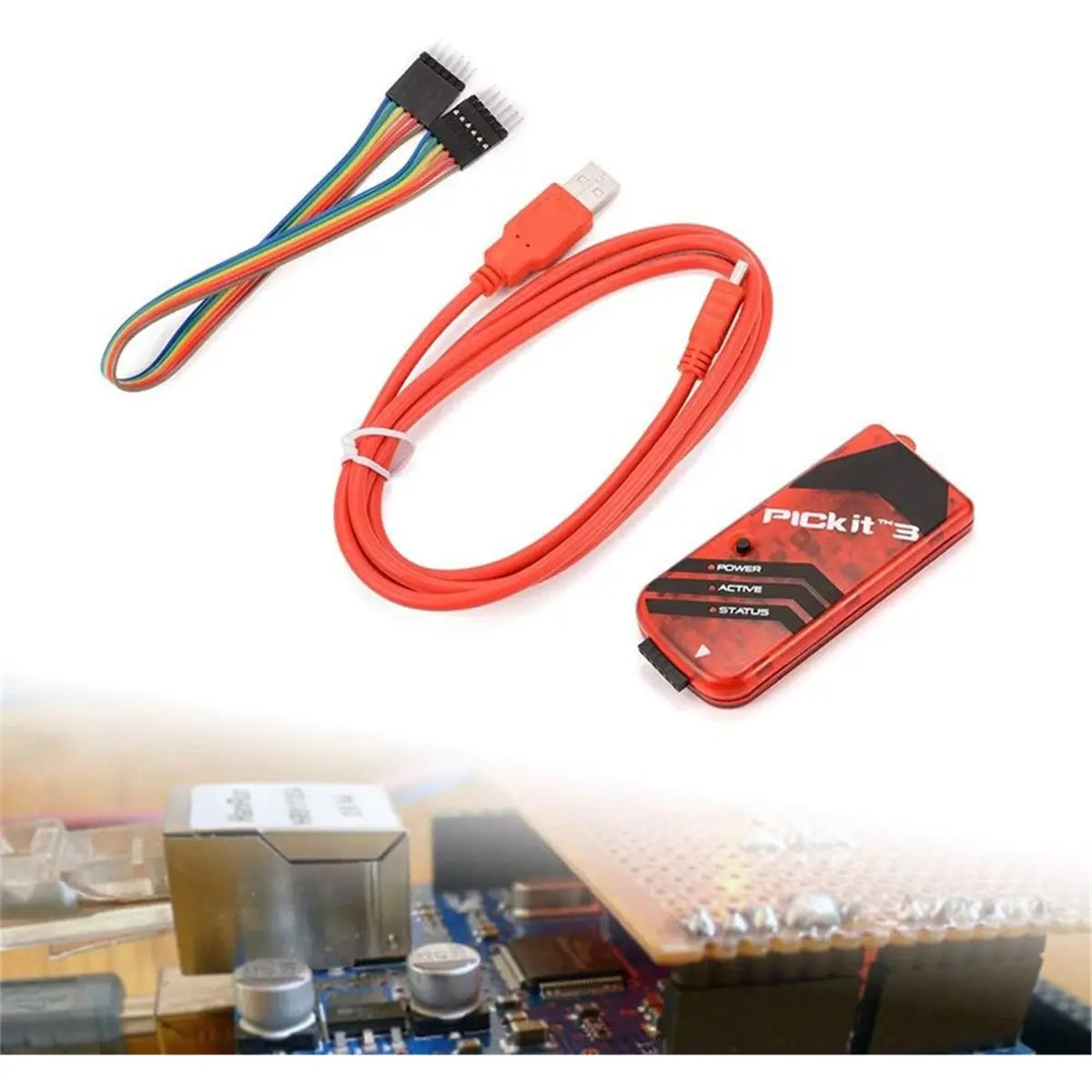 A10I 1PCS PICkit3 Electronic Chips Emulator MPLAB PICkit 3 PIC Microcontroller Chip in-Circuit Debugger Programmer