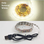 5M USB LED Strip Light 5V 3528 1 Meter 5 Meter Warm Cool White Pink Green Blue Red SMD Ribbon Ceiling Cabinet Light Waterproof