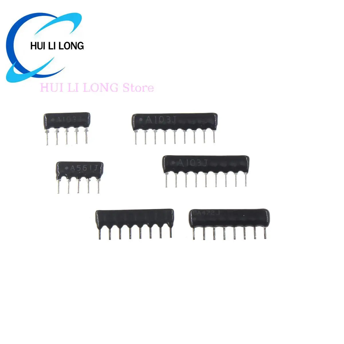 10/20pcs Exclusion Network Resistor Array 4PIN 5PIN 6PIN 7PIN 8PIN 9PIN 10PIN DIP4 DIP5 DIP6 DIP7 1K 4.7K 10K A102J A103J A472J