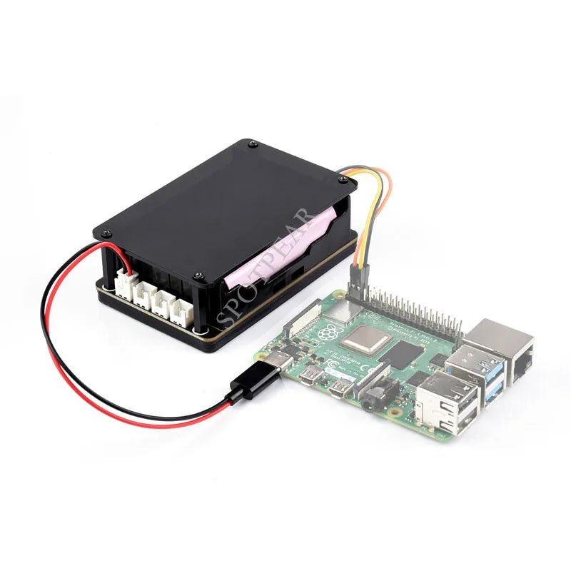 Raspberry Pi 5 UPS 5V5A Power Supply Expansion Board I2C Uninterruptible Power Module Also Anti-reverse connection For Pi4B
