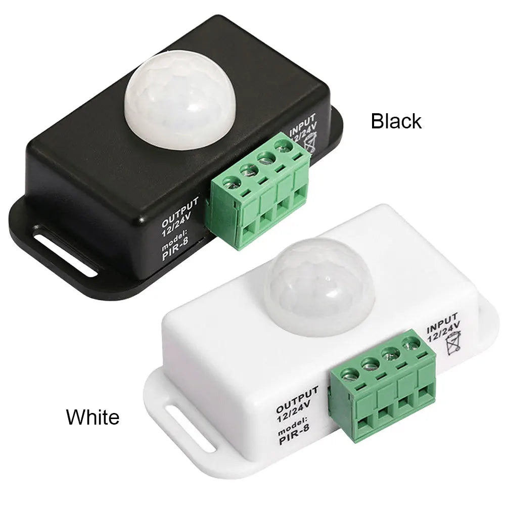 DC 12V 24V 6A PIR Motion Sensor Switch Automatic Adjust IR Infrared Detector Light Switch Module for LED Strip Light Lamp