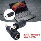 5.5 x 2.1 mm 5.5*2.1 Female to Male 5.5*2.5 5.5 x 2.5 mm DC Adapter DC Power Connector DC Power Plug Jack Conversion Head Jack