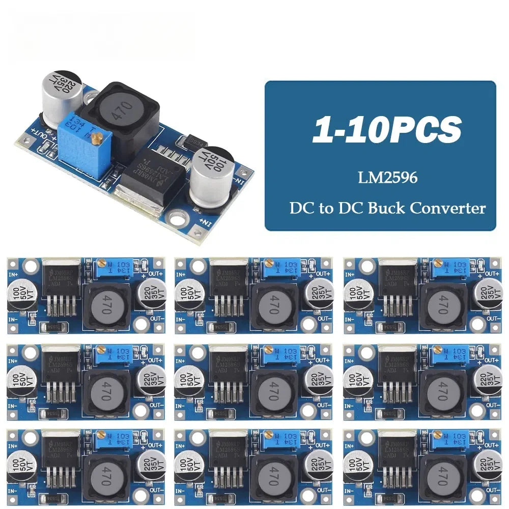 1/5/10pcs LM2596 LM2596S-ADJ DC to DC Adjustable Buck Converter 3.0-40V to 1.5-35V Power Supply Step Down Module