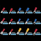 102/280/300/480PCS Insulated Cable Connector Wire Crimp Spatula Butt Ring Fork Kit Ring Lug Rolled Terminal Kit