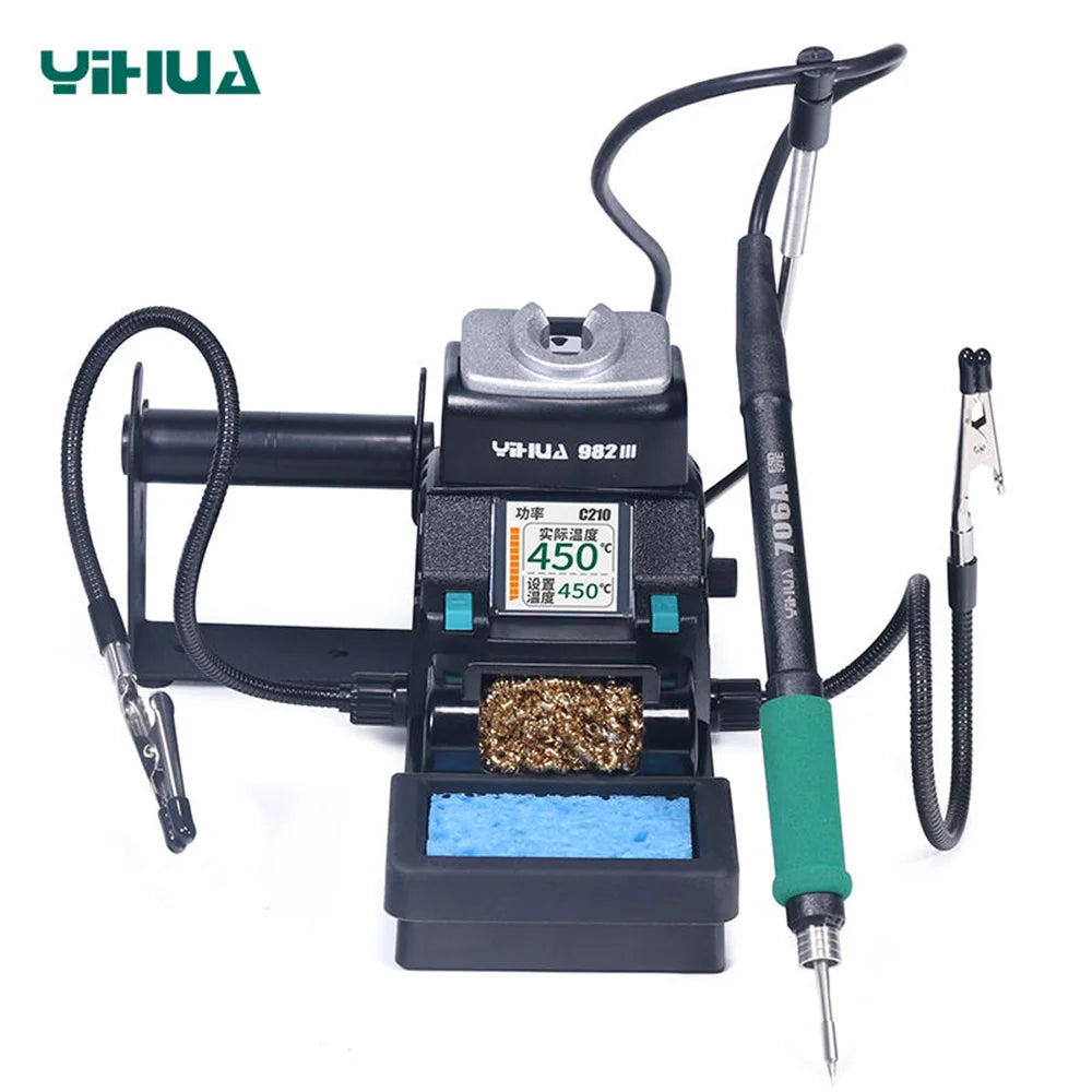 YIHUA 982-V Precision Solder Station with Fast Heating Micro Fine Tip C210 Soldering Iron Remote Control Handle