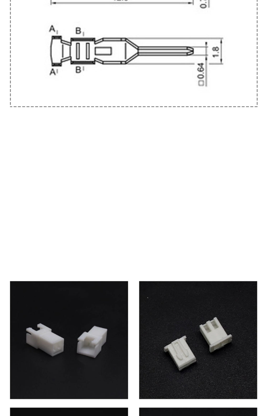 20Set/100Pcs XH 2.54mm Air Docking Connector Leads Header Male/Female Housing+Male/Female Terminals 2P~15Pin Plastic shell