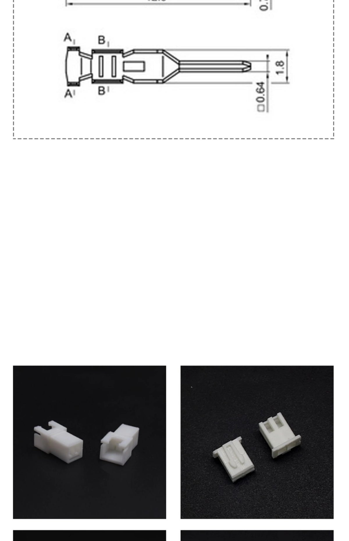 20Set/100Pcs XH 2.54mm Air Docking Connector Leads Header Male/Female Housing+Male/Female Terminals 2P~15Pin Plastic shell