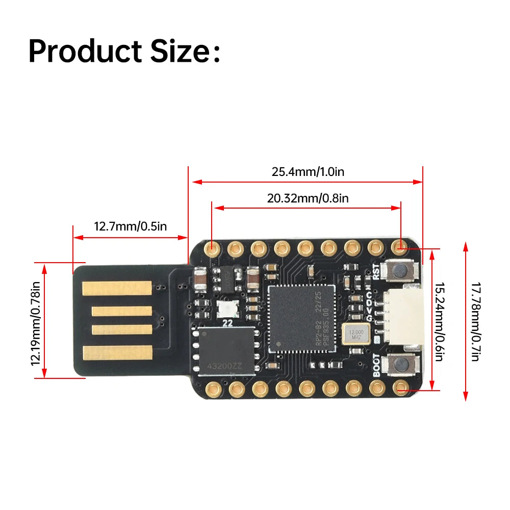 RP2350A Development Board 4M/16M RP2040/RP2350 USB Microcontroller Development Board Dual-core Processor for Raspberry Pi
