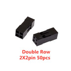 50pcs 2.54mm Dupont Connector Male/Female Pin Way Cable Plug 2/3/4/5 Pin Electrical Pin Jumper Header Housing Wire Connector Kit