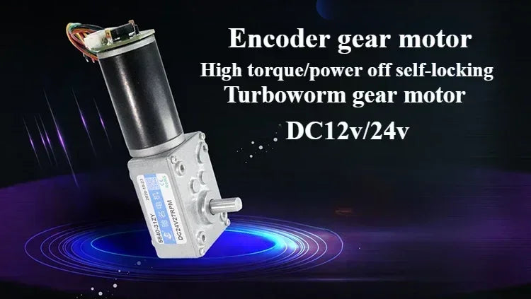 1pc 5840-31ZY Scroll Hall Encoder Geared Motor 12V 24V Hanger Motor Metal Gear Forward Reverse