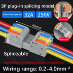 Male Female Docking Mini Quick Wire Connector Universal Compact Electrical Wiring Connectors Push-in Conductor Terminal Block