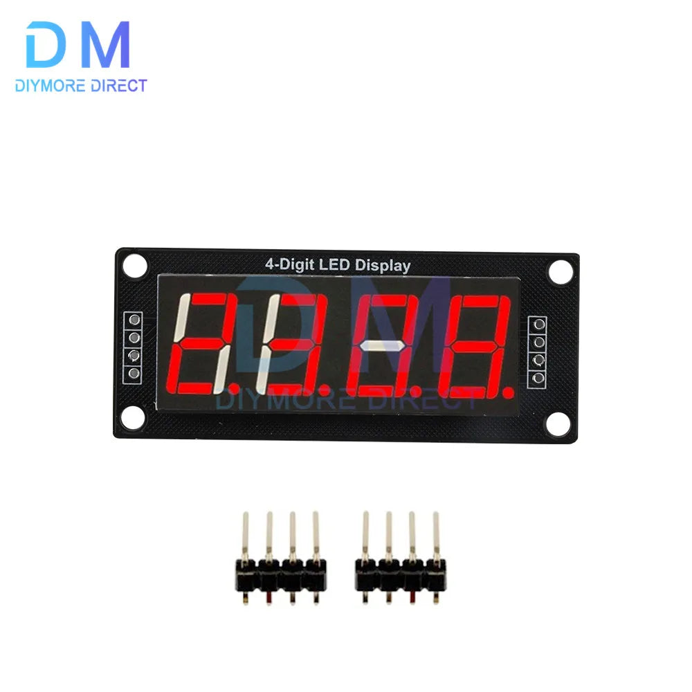 TM1637 LED Display Module for Arduino 4 Digit 7 Segment 0.56 inch Time Clock Indicator Tube Module Red Blue Green Yellow White