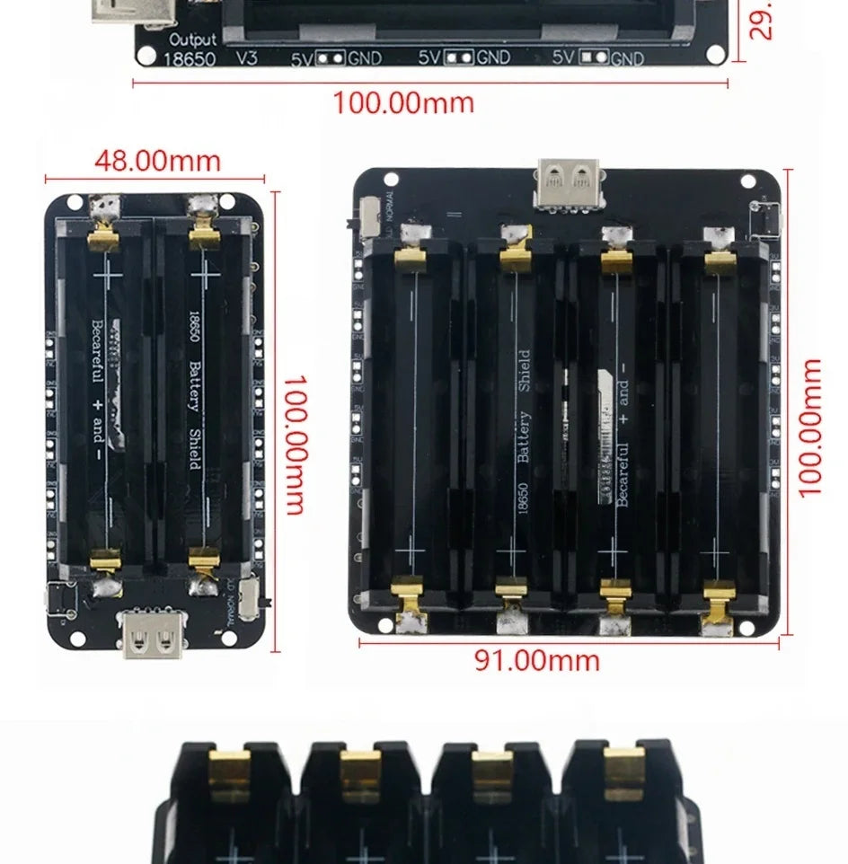 XZG Two Voltage 18650 Lithium Battery Shield V8 Mobile Power Expansion Board Module 5V/3A 3V/1A Micro USB For Arduino ESP8266