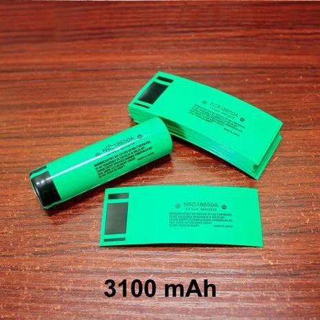 100pcs/lot 18650 lithium battery shrink film PVC heat shrinkable tube battery packaging skin packaging insulation tube