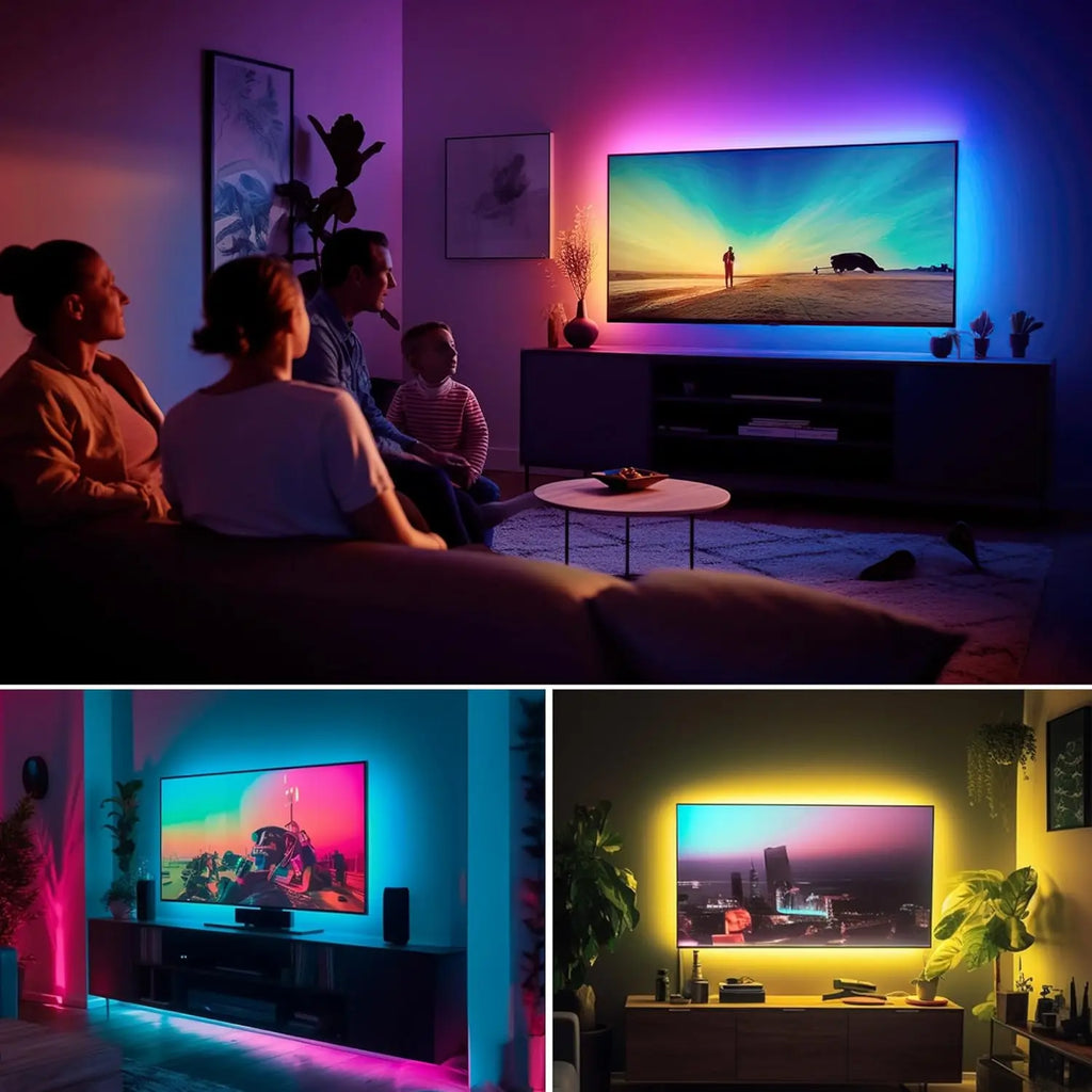44KEY WiFi IR RGB LED Strip Controllerr/24Key Infrared Dimmer Blue Backlight Multi Light Modes RGB LED Ambient Decor Tape Lights