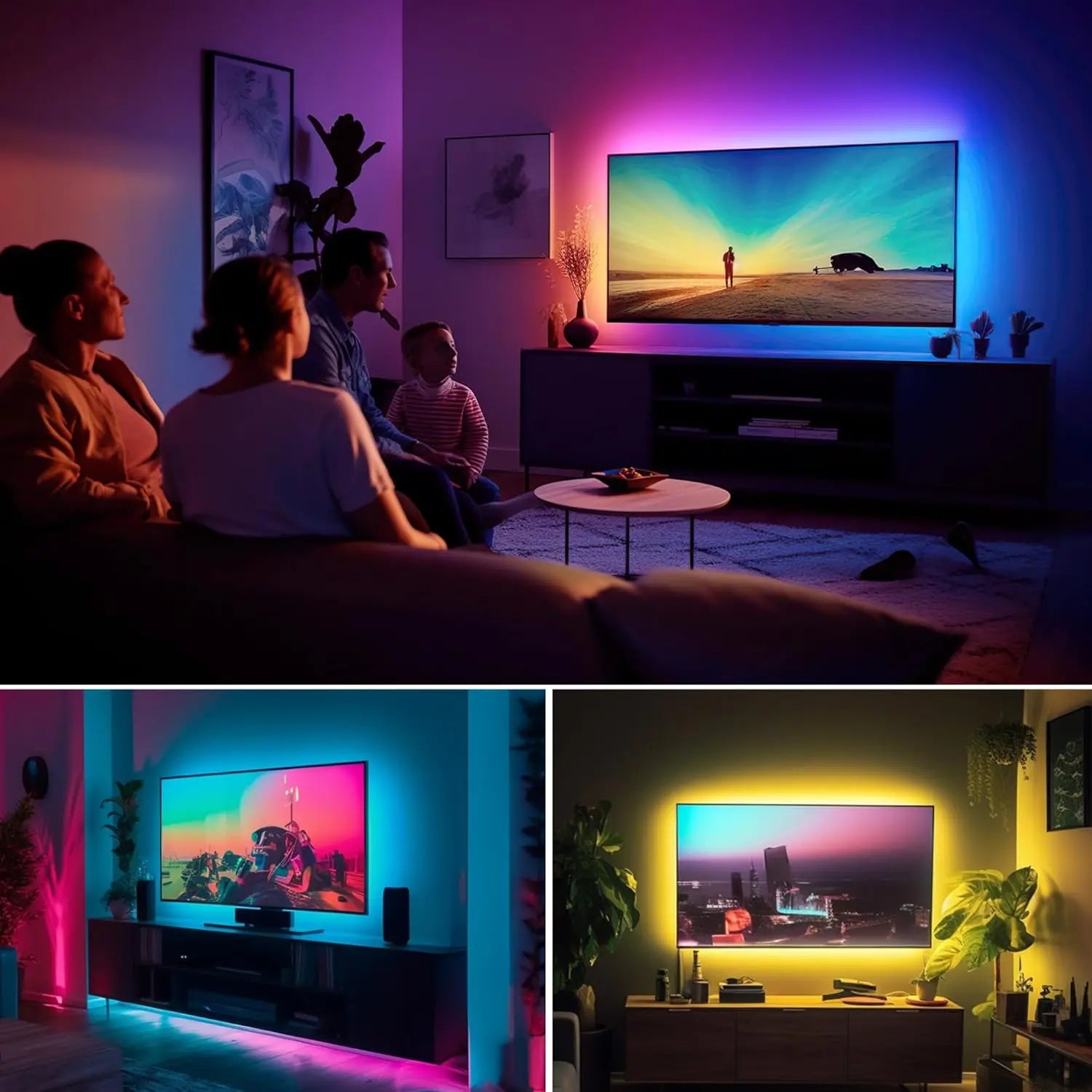 44KEY WiFi IR RGB LED Strip Controllerr/24Key Infrared Dimmer Blue Backlight Multi Light Modes RGB LED Ambient Decor Tape Lights