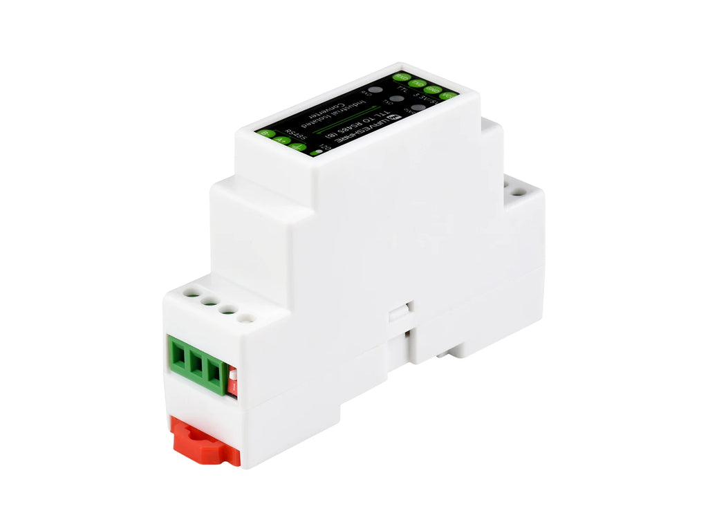Waveshare Rail-mount TTL To RS485 Galvanic Isolated Converter, 600W Lightningproof & Anti-Surge, Multi-Isolation Protection