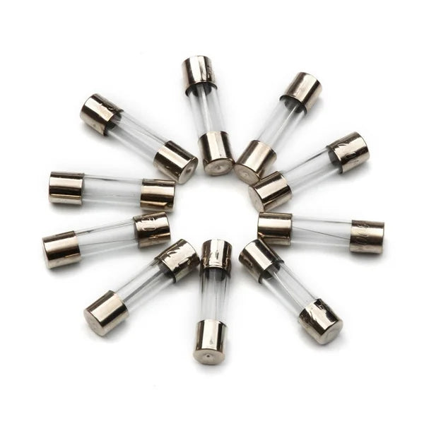 100Pcs  Fast-blow Glass Tube Fuses 5*20 Household Fuses Car Glass Tube Fuses Assorted Kit 5X20 with Box Fusiveis 0.1A-30A