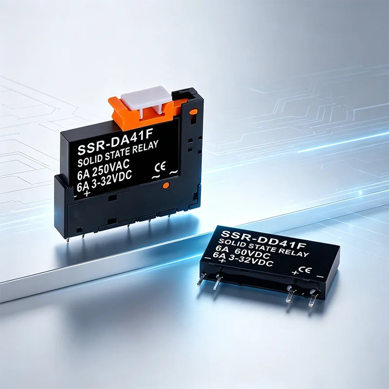 Slim Relay SSR-41FDA SSR-41FDD Solid State Relay 6a Din Rail Relay DC Control AC DC Control DC