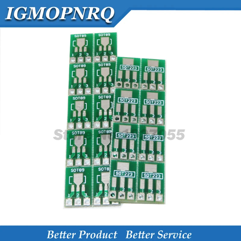 10PCS PCB Board  SMD Turn To DIP SOP MSOP SSOP TSSOP SOT23 8 10 14 16 20 24 28 SMT To DIP Adapter Converter Plate