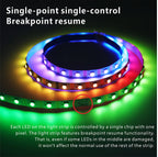 WS2815 DC12V LED Strip Light RGB Individually Addressable WS2812B WS2813 LED Lights Dual Signal 30 60 100 144 LEDs IP30 65 67