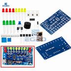 DC4.5-5V CD4060 SMT DIY Music LED Color Light Circuit Soldering Practice Module Bulk Soldering Learning Demo Kit
