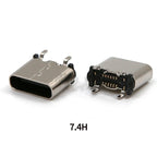 2pcs USB TYPE-C16P Female Socket 180 Degree Vertical USB C Type C 4 Legs SMD DIP Charging Port Connector 5.5mm 6.4mm 6.5mm 7.4mm