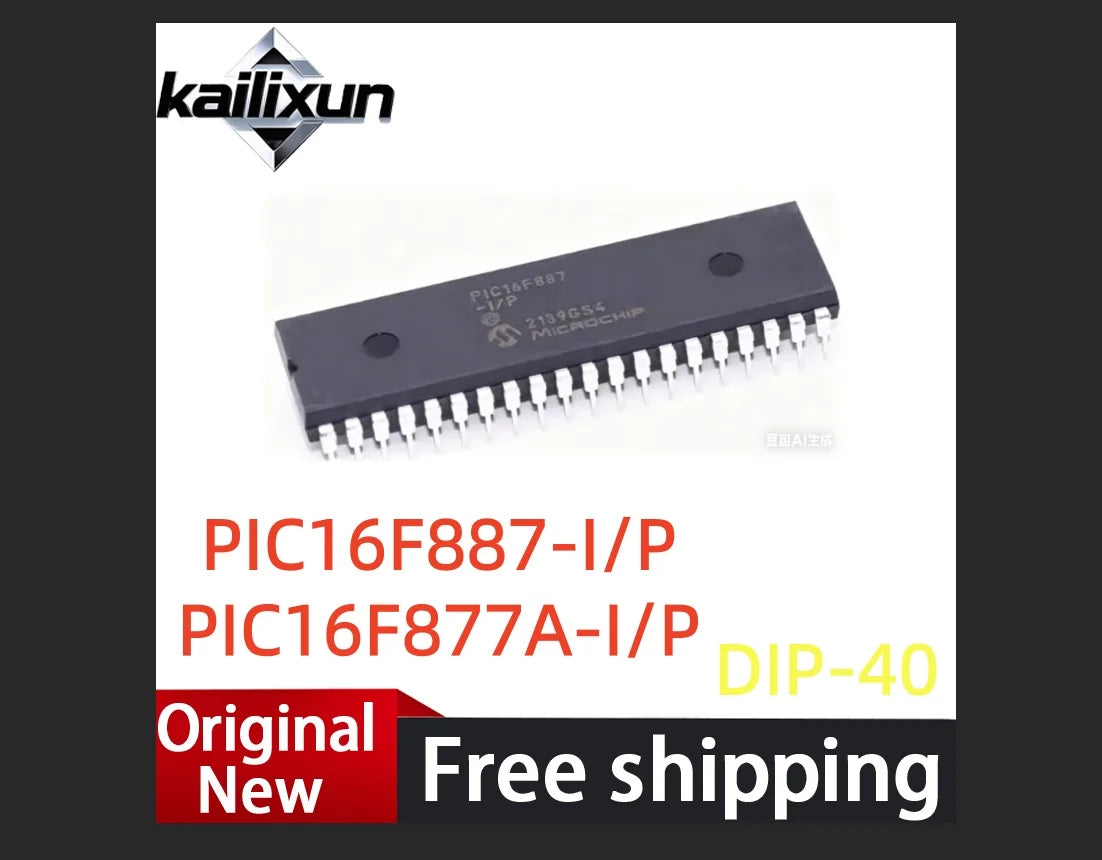 (1PCS) New Original PIC16F887-I/P PIC16F877A-I/P DIP-40 Microcontroller IC