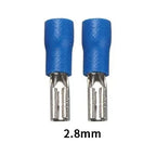 100/50/10pcs Female Crimp Terminal 2.8mm 4.8mm 6.3mm Insulated Spade Wire Connector Electrical Wiring Cable Plug Red blue yellow