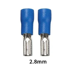 100/50/10pcs Female Crimp Terminal 2.8mm 4.8mm 6.3mm Insulated Spade Wire Connector Electrical Wiring Cable Plug Red blue yellow