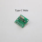 1PCS Data Charging Cable Jack Test Board with Pin Header 90 Degree Micro Mini USB Type C 2Pin USB 3.0 2.0 Female Male Connector