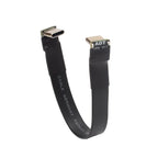 USB 2.0 Type C Ribbon Flat Cable Shielded Extension FPC Cable USB 2.0 USB-C 90 Degree Up/Down Angled Connectors 5CM-3M For TV PC