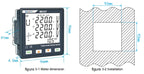 Three Phase Multi-function Smart Meter ME337 RS485 Rogowski coil LCD Digital Power Energy Panel meter