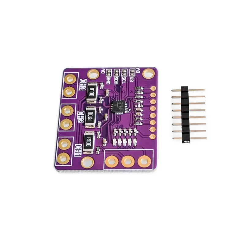 1-10pcs I2C SMBUS INA3221 Triple-Channel Shunt Current Power Supply Voltage Monitor Sensor Board Module Replace INA219 With Pins