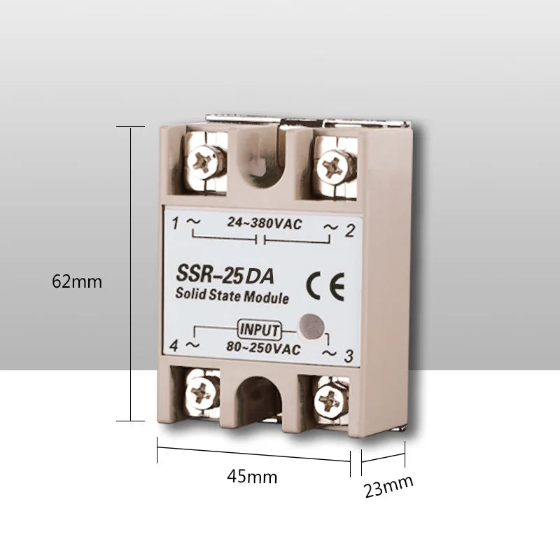 Ssr 10Da 10A 40A Solid State Relay Din 25A Ssd Rail Solidstate Ssr40Da Rele 12V 20A Module 30A Dc Voltage Control Radiator