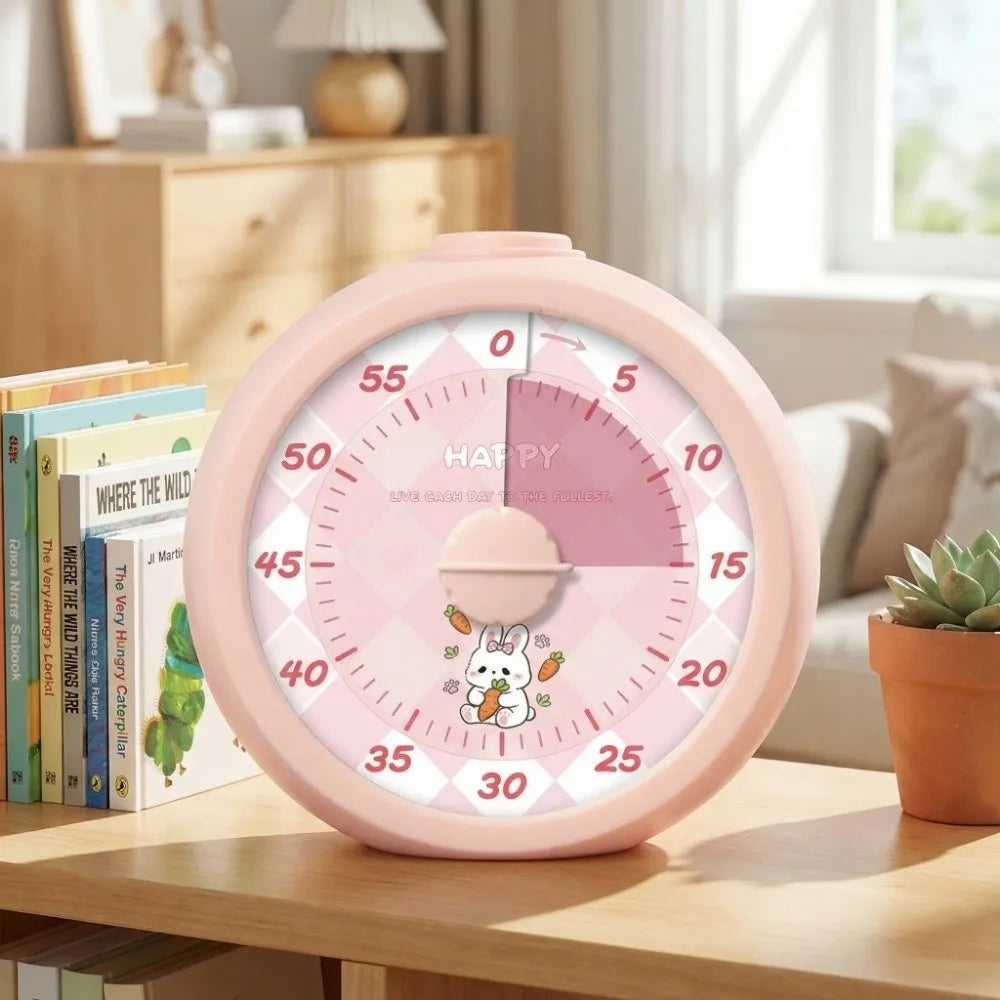 Portable Visual Timer Multifunctional 60-Minutes Timer Countdown Alarm Clock Silent Operation Visualization Function
