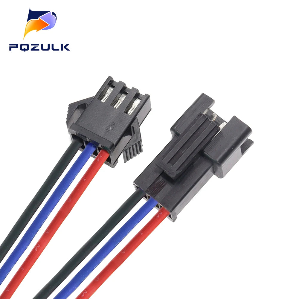 5PCS JST SM 2/3/4/5/6Pins 2.54MM Plug Male to Female Wire Connector Cable Pigtail Plug LED Connecting line 20cm Long