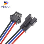 5PCS JST SM 2/3/4/5/6Pins 2.54MM Plug Male to Female Wire Connector Cable Pigtail Plug LED Connecting line 20cm Long