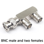 BNC-JKK BNC one male two All copper radio frequency coaxial monitoring adapter female two female one male three-way head